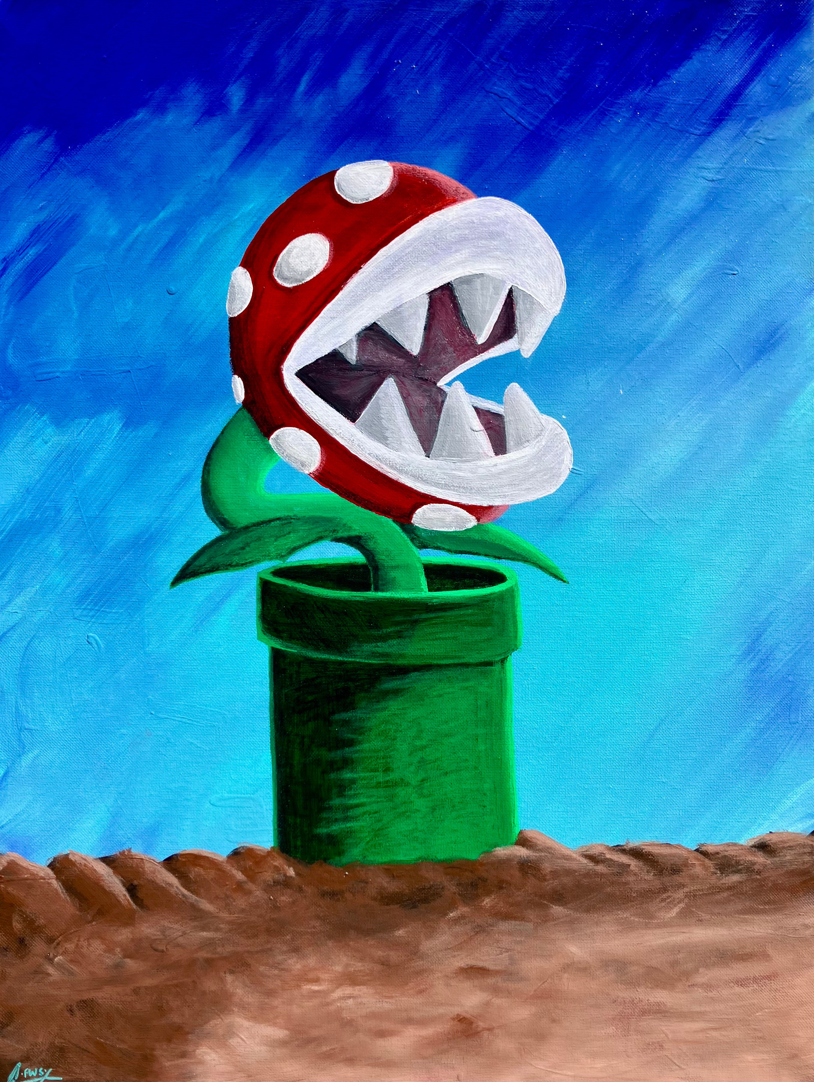 “Piranha Plant” Original Painting